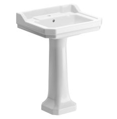 Abbey 1TH Basin & Full Pedestal 600 x 500mm