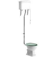 Primrose High Level WC & Sage Green Soft Close Seat