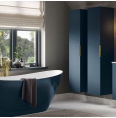 Tabo Milan Matt Deep Blue Wall Hung 1 Door Tall Units 350mm