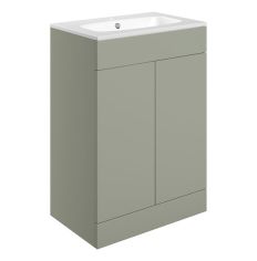 Tabo Milan Matt Olive Green Floor Standing 2 Door Unit & Basin 610mm