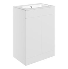 Tabo Milan Matt White Floor Standing 2 Door Unit & Basin 615mm