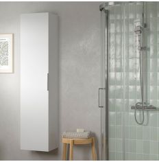 Tabo Milan Matt White Wall Hung 1 Door Tall Unit 350mm