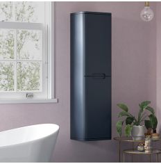 Tabo Magenta Matt Indigo Wall Hung 2 Door Tall Unit 350mm