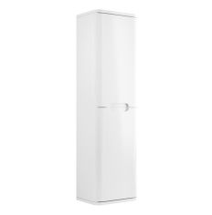 Tabo Magenta White Gloss Wall Hung 2 Door Tall Unit 350mm