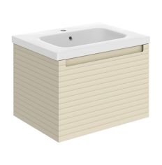 Tabo Rosina Matt Cotton Wall Hung 1 Drawer Unit & Basin 615mm