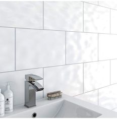 Bumpy White Gloss Ceramic Wall Tile