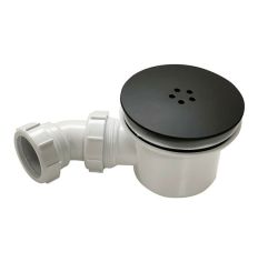 Splash Optional Matt Black Tray Waste Cap Cover 90mm