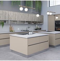 Crown furniture: Textura Driftwood & Uno Clay kitchen