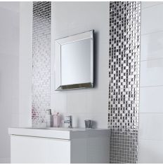 Flat White Ceramic Gloss Wall Tiles 20 x 25cm