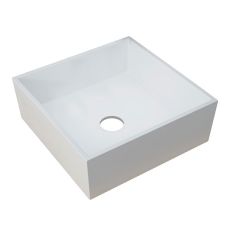 Millennium White Square Resin Washbowl 426mm