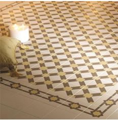 Odyssey Alhambra Summer Yellow and Regency Bath on White Tiles