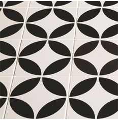 Odyssey Bavaria Black on Dover White Tiles