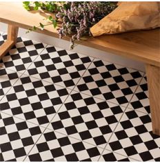 Odyssey Harlequin Small Black on Chalk Tiles