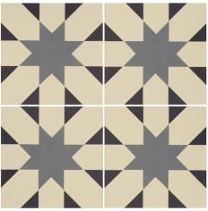 Odyssey Seville Light Blue & Dark Blue on Dover White Tiles, pattern repeat