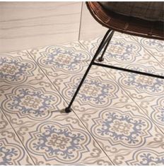 Odyssey Vogue Light Blue/Stone on Chalk Tiles