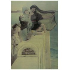 Original Style Alma-Tadema: At Aphrodite's Cradle Masterpiece Tile