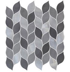 Original Style Leaf Grey Silver Mix Mosaic 28 x 27.5cm