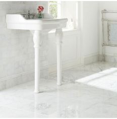 Original Style Viano White Polished Marble with Nero Polished Marble