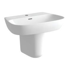 Trafalgar 1TH Basin & Semi Pedestal 600 x 400mm