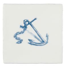 Winchester Residence Anchor Blue on Papyrus 13 x 13cm