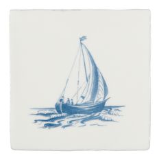 Winchester Residence Yawl Blue on Papyrus 13 x 13cm 