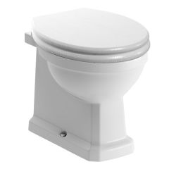 Tabo Primrose Back To Wall WC & Satin White Wood Effect Soft Close Seat