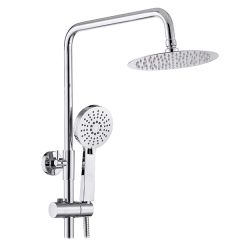 Tabo Tondo Cool-Touch Thermostatic Mixer Shower with Riser & Overhead Kit