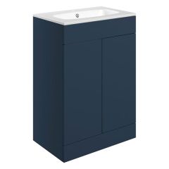 Tabo Milan Matt Deep Blue Floor Standing 2 Door Unit & Basin 610mm