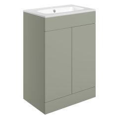 Tabo Milan Matt Olive Green Floor Standing 2 Door Unit & Basin 610mm