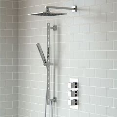 Tabo Strada 3 - Two Outlet Triple Shower Valve with Riser & Overhead Kit