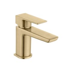 Tabo Corrado Brushed Brass Cloakroom Basin Mixer Tap & Waste