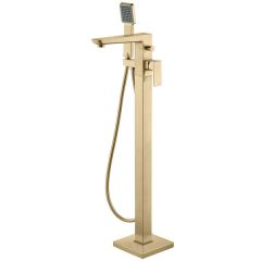 Tabo Corrado Brushed Brass Floor Standing Bath Shower Mixer Tap