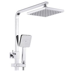 Tabo Quadrato Cool-Touch Thermostatic Mixer Shower with Riser & Overhead Kit