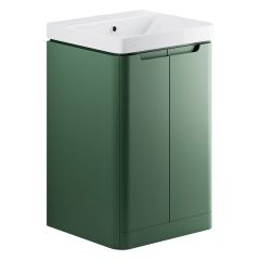 Tabo Magenta Matt Sage Green Floor Standing 2 Door Cloakroom Basin Unit 500mm