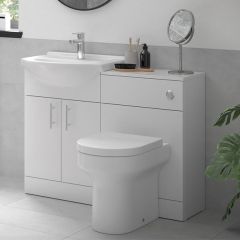 Tabo Como White Gloss Floor Standing WC Unit (BTW pan and basin unit not included)