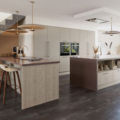 Crown furniture: Uno Taupe & Lorenzo kitchen