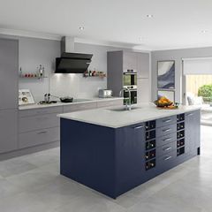 Crown Lifestyle Furniture: Locano Touch Grey Slate and Blue Navy Kitchen