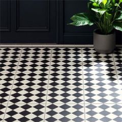 Odyssey Harlequin Large Black on Chalk Tiles