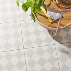 Odyssey Harlequin Large Grey on Chalk Tiles