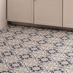 Odyssey Vogue Dark Blue/Light Grey on Chalk Tile