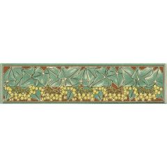 Original Style Alphonse Mucha Ivy Quarter Border Tile