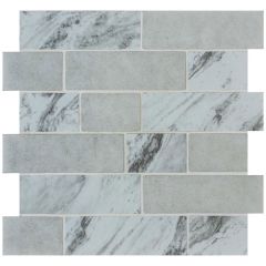 Original Style Bianco Marble Brickbond Mosaic 30 x 30cm