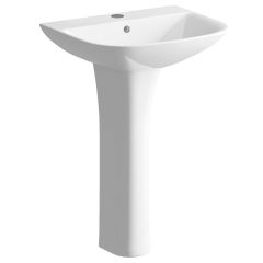 Piccadilly 1TH Basin & Full Pedestal 560 x 450mm