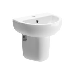 Westminster 1TH Basin & Semi Pedestal 450 x 400mm