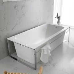 MODUL KRION White Bathtub with inox steel frame