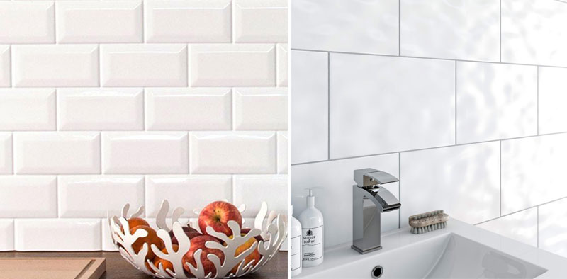 Stock tiles: Metro & Bumpy White tiles