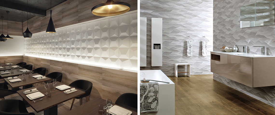 Feature walls: 3D tiles