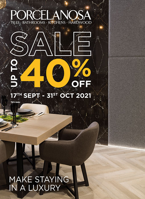 Porcelanosa Sale 17th Sept - 31st Oct 2021